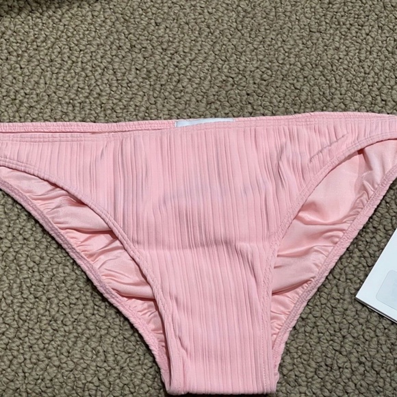NEW Onia | Ashley Swimsuit Bikini Bottom RIBBED SIZE LARGE Tahiti Pink NWT - Picture 5 of 7